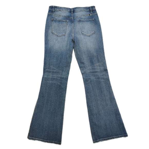 NWT KanCan Luke High Rise Flare Jeans Women's 31" Distressed Faded Stretch NEW! - Picture 8 of 10